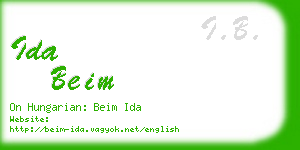 ida beim business card